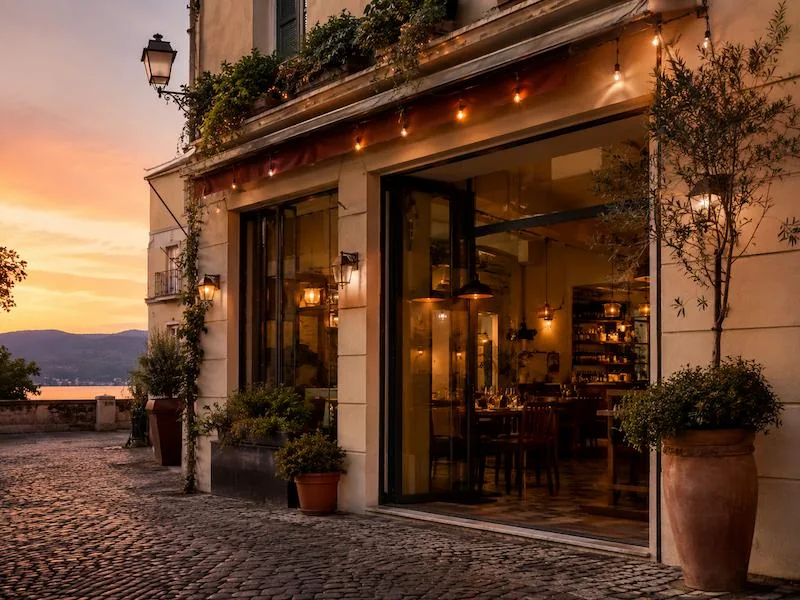 Interno del locale a Bracciano